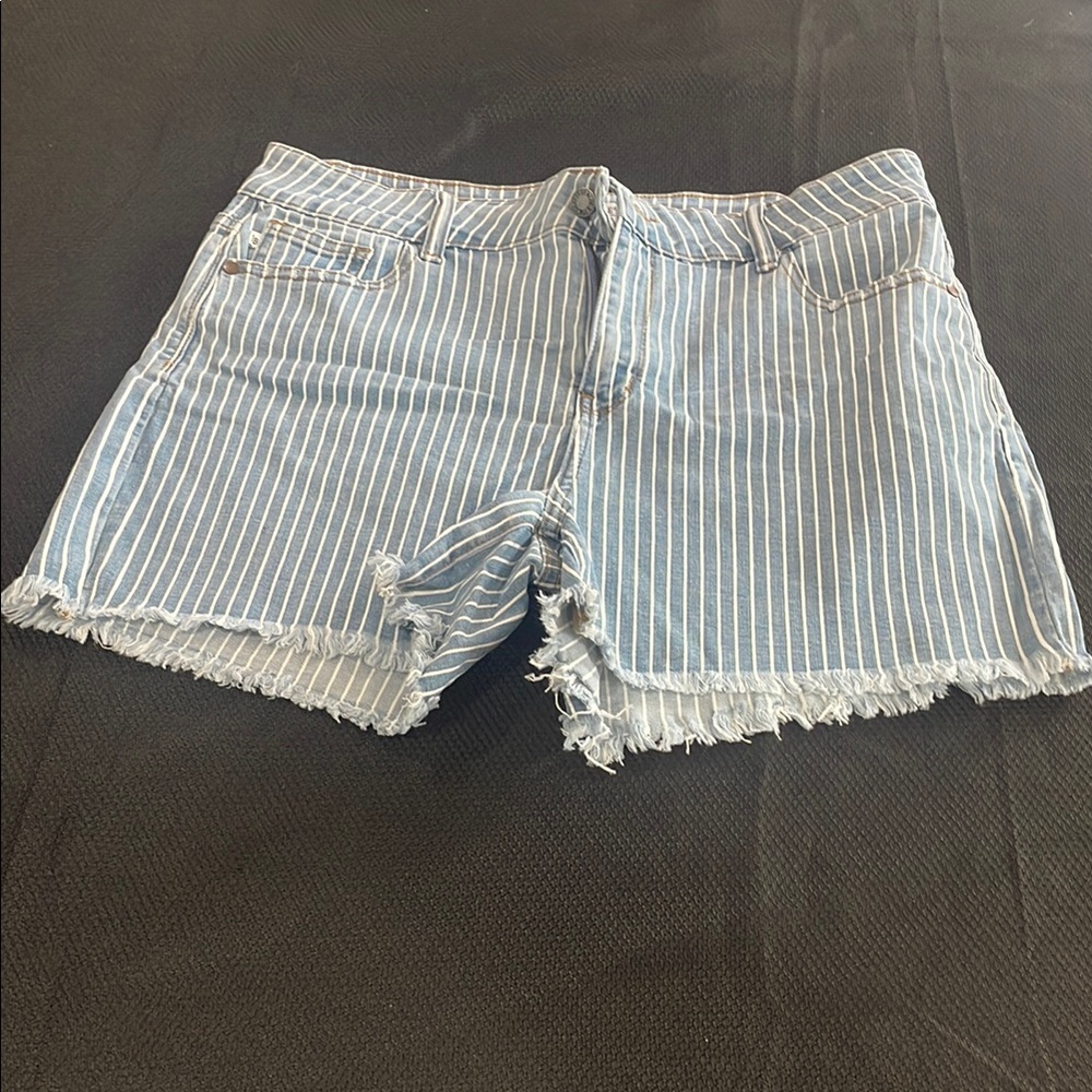 Striped Denim Women's Shorts